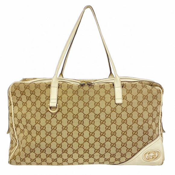 Gucci Tote Bag GG Canvas 169944 Brown Canvas with Gold Hardware  Women's - Picture 1 of 10